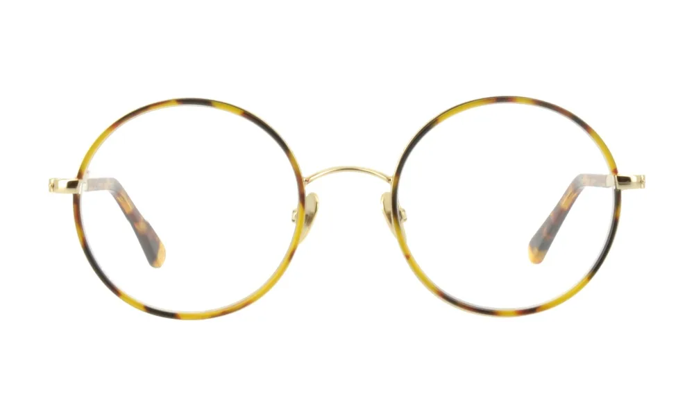 Lunettes Ronde en métal guilloché, Écaille miel · or, La Belle Lunette Française